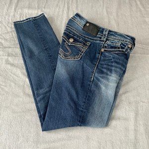 Silver Suki Mid Pencil Skinny Jeans - Size 28 x 31